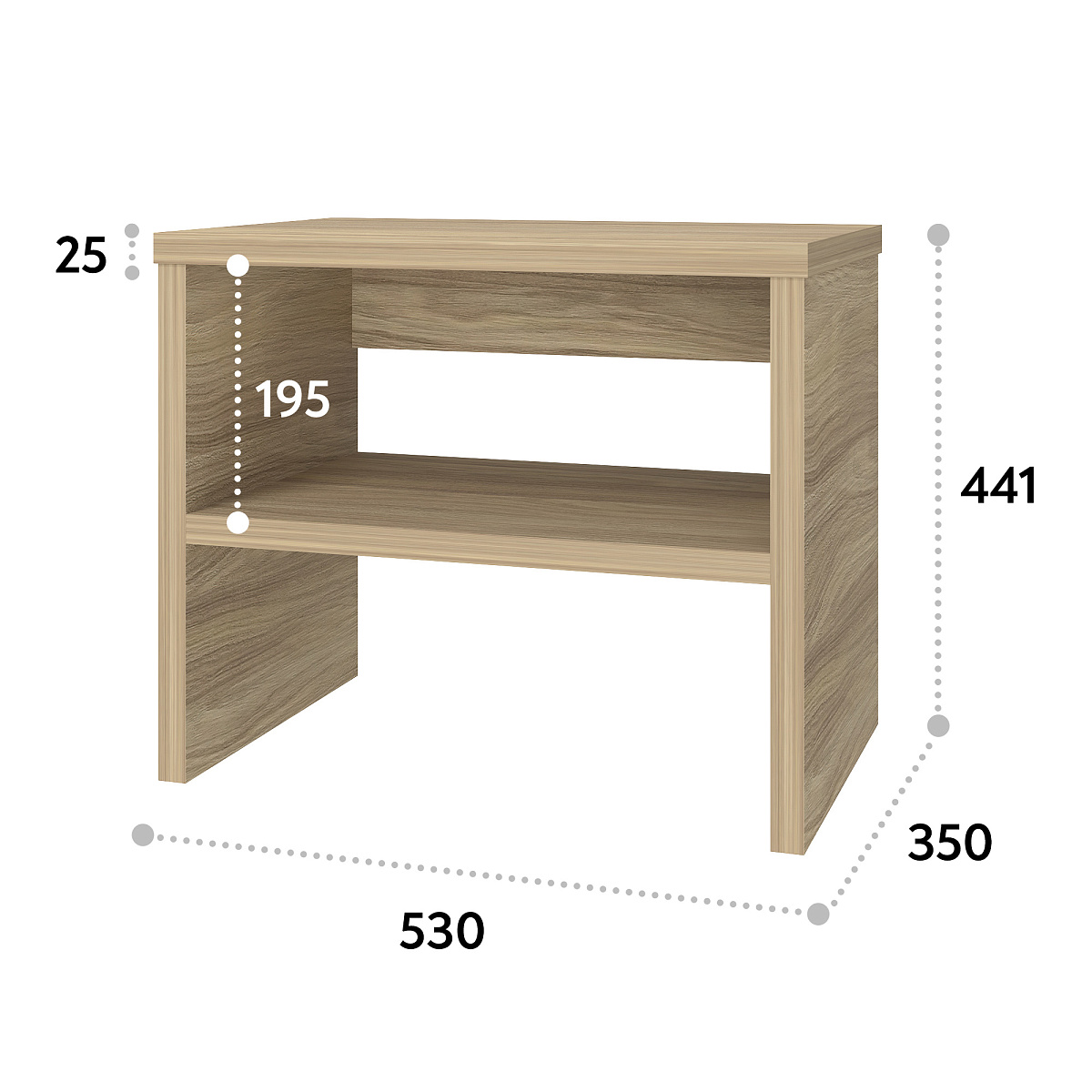 Тумба Т-10 блэквуд ячменный (530х441)