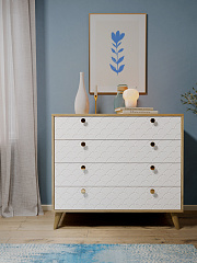 Комод Велламо ВО-12 блэквуд ячменный/бланж