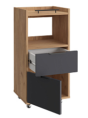 Тумба комбинированная К-33 дуб крафт золотой/графит