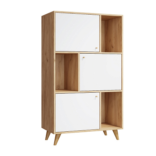 Стеллаж Ирма ИР-10 дуб крафт/белый структурный