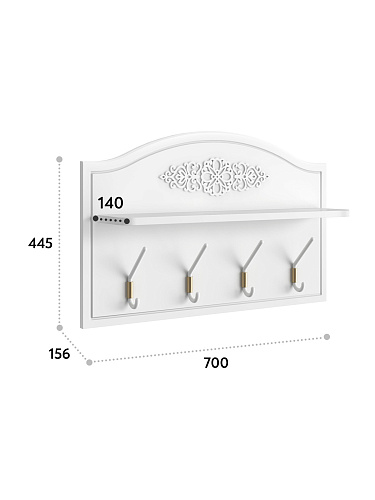 Вешалка Ассоль АС-72 белое дерево