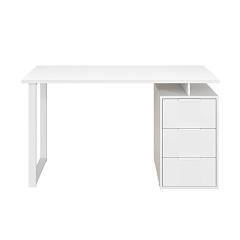 Стол С-416 белый структурный/меренга (1350*600 белая опора)