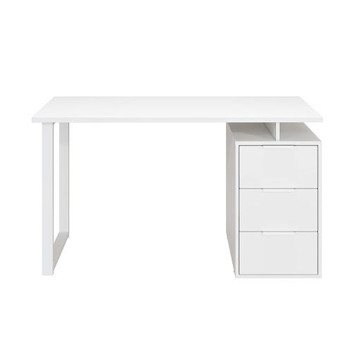 Стол С-416 белый структурный/меренга (1350*600 белая опора)