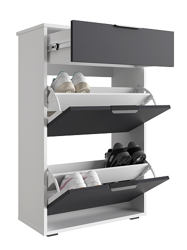 Тумба Оптима ОП-09 белый структурный/графит