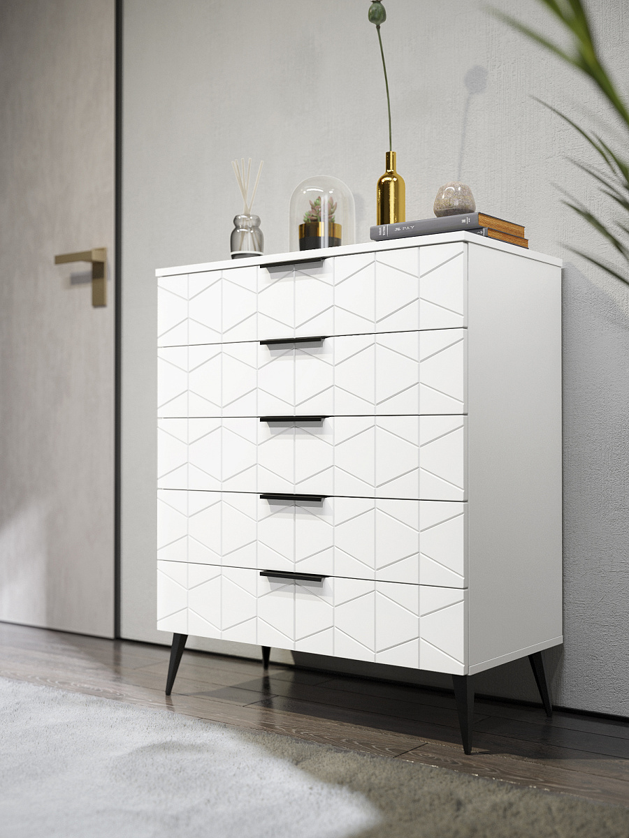 Комод Контемпо КТ-03 белый бриллиант/бланж