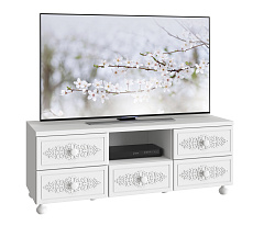 Тумба под ТВ Ассоль АС-56 белое дерево