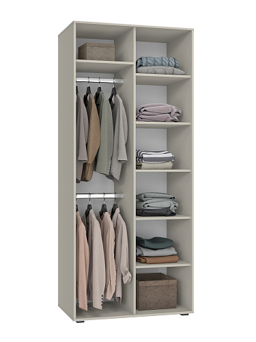 Шкаф для одежды Оптима ОП-01 глиняный серый/риолит