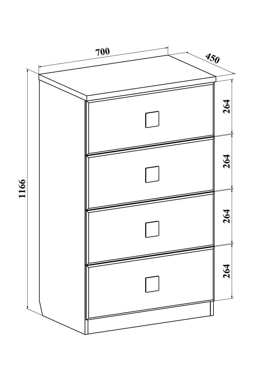 Комод Анастасия АН-10К венге луизиана/венге
