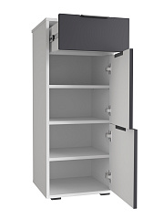 Тумба Оптима ОП-08 белый структурный/графит