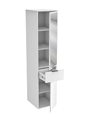 Пенал с зеркалом Оптима ОП-27 белый структурный/меренга