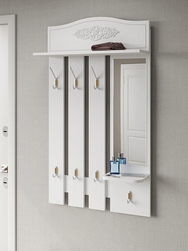 Вешалка Ассоль АС-76 белое дерево