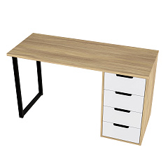 Стол С-402 блэквуд ячменный/меренга (1350х550)