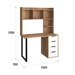 Полка П-101 дуб крафт золотой (1194*240)