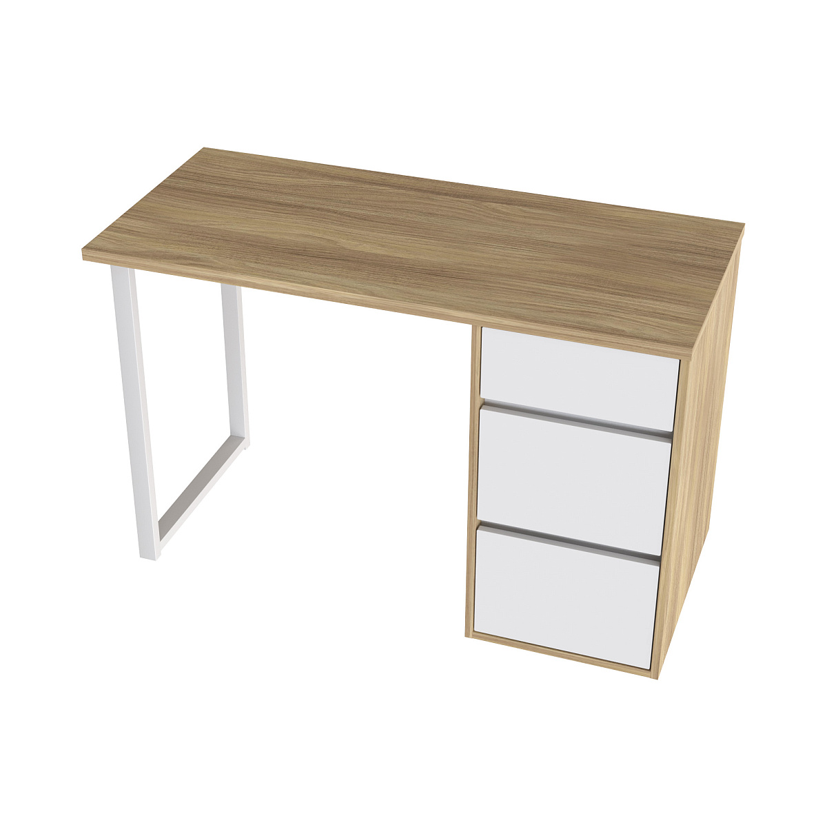 Стол С-411 блэквуд ячменный/меренга (1200х550 белая опора)