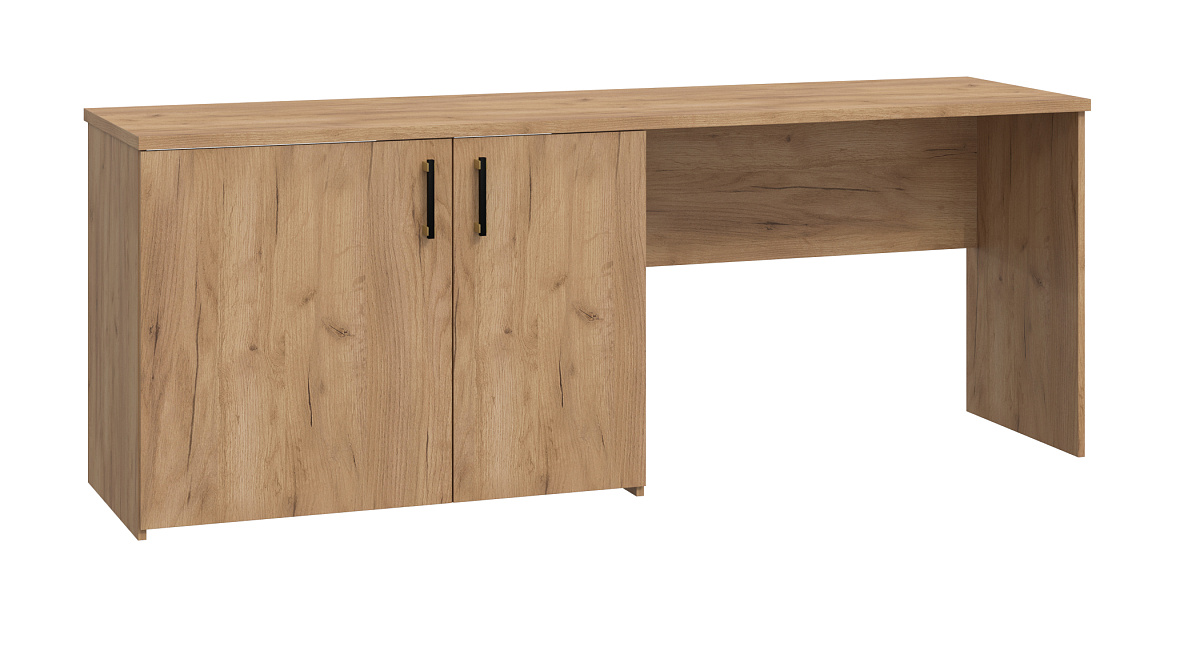 Стол с двойной тумбой под холодильник Виктория ВИ-13 дуб крафт золотой