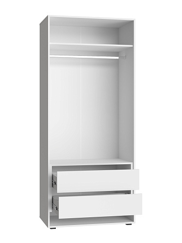 Шкаф для одежды Оптима ОП-14 белый структурный/меренга