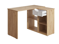 Стол угловой Эмилия ЭЛ-46 дуб крафт золотой/меренга