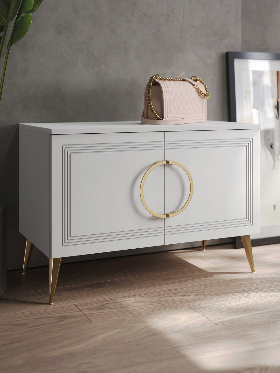 Тумба Оливия ОЛ-09 белый бриллиант/бланж