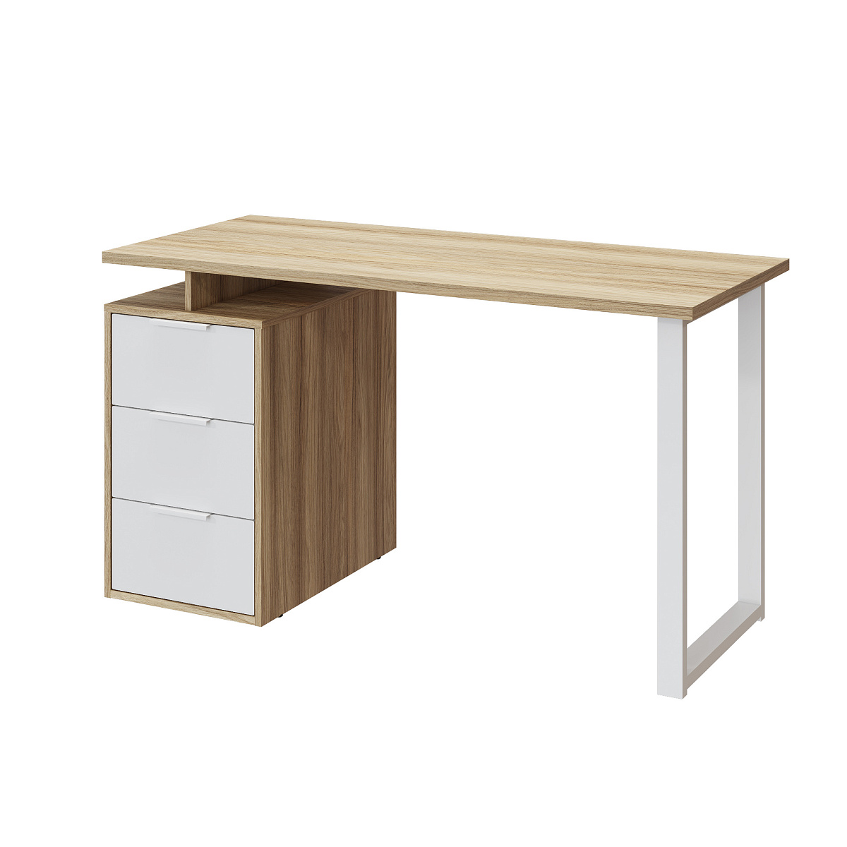 Стол С-416 блэквуд ячменный/меренга (1350*600 белая опора)