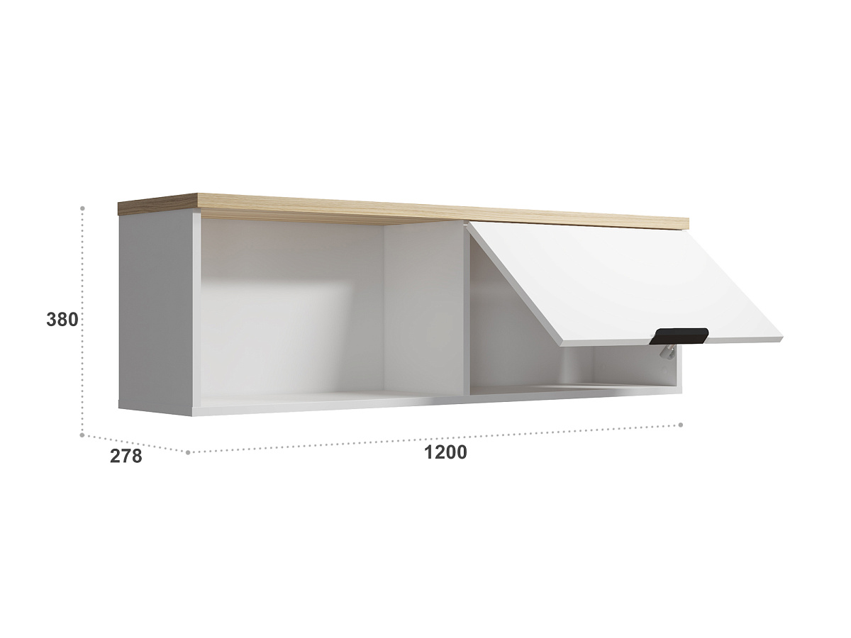 Полка Скайлайт СЛ-41К блэквуд ячменный/белый/меренга