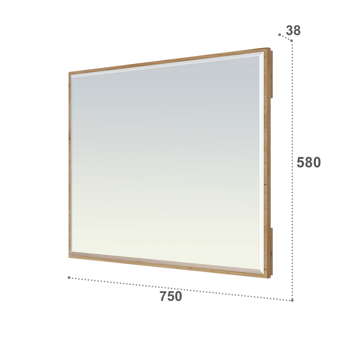 Комплект туалетный столик с зеркалом Эмилия ЭЛ-36+ЭЛ-24 дуб крафт золотой/графит