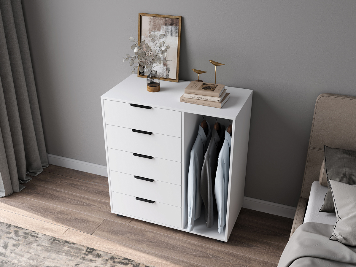 Шкаф комбинированный К-20 белый структурный/меренга