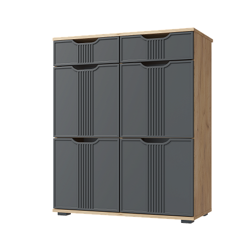 Комод Эмилия ЭЛ-20 дуб крафт золотой/графит