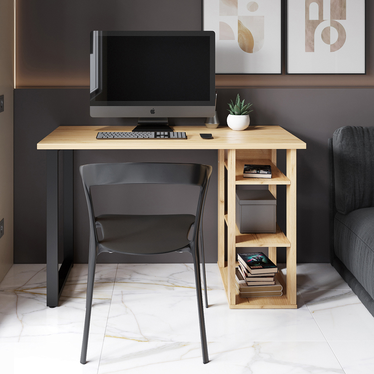 Стол С-601 (1200х600) дуб крафт золотой 