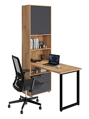 Стол рабочий Оптима ОП-20 дуб крафт золотой/графит