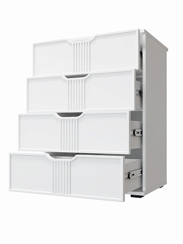 Комод Эмилия ЭЛ-19 белый структурный/меренга