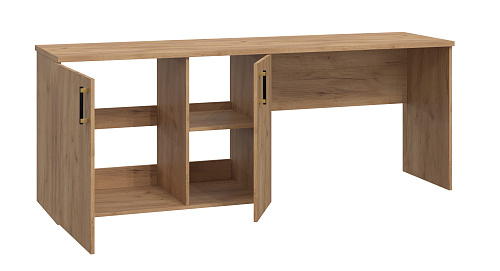 Стол с двойной тумбой под холодильник Виктория ВИ-13 дуб крафт золотой