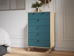 Комод Велламо ВО-02 блэквуд ячменный/морская волна