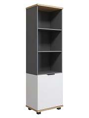 Стеллаж Скайлайт СЛ-5К (правый) блэквуд ячменный/графит/белый/меренга