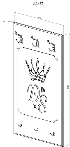 Вешалка ДримСтар ДС-32 белое дерево