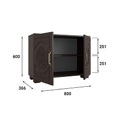 Тумба «Монблан» МБ-30К венге/орех шоколадный