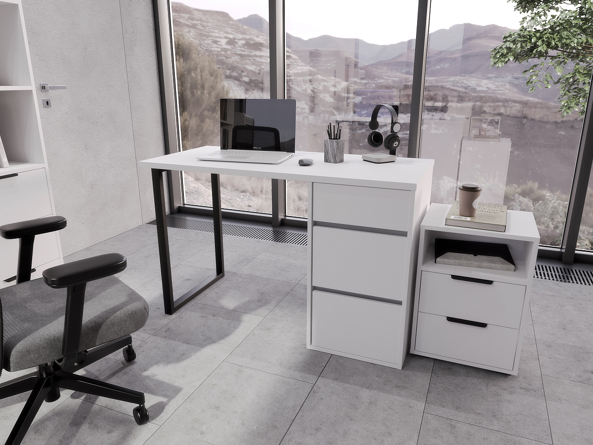 Тумба прикроватная Оптима ОП-07 белый структурный/меренга