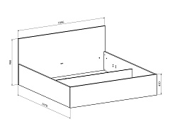 Кровать Виктория ВИ-39 (1800x1900) дуб крафт золотой