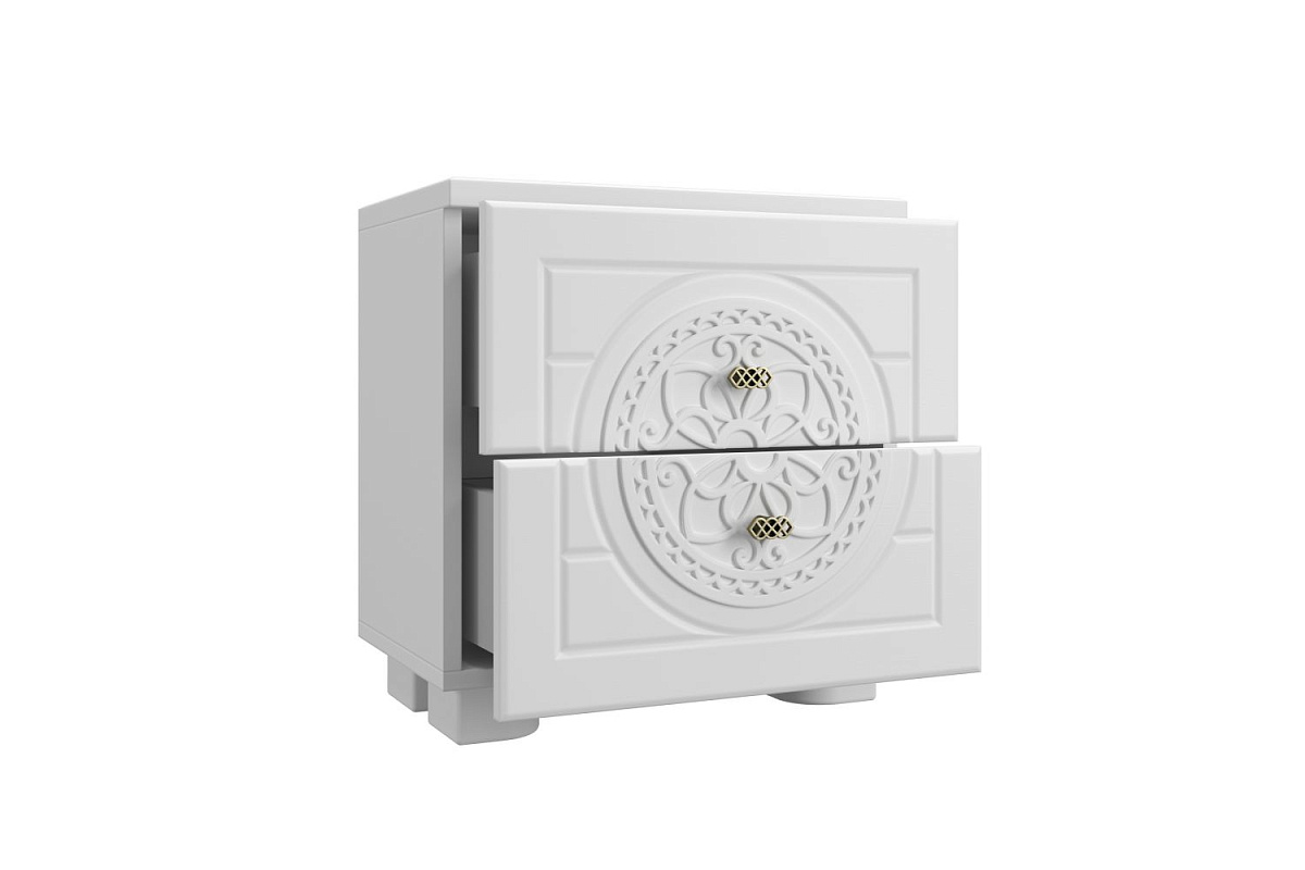 Тумба прикроватная «Монблан» МБ-38К белое дерево