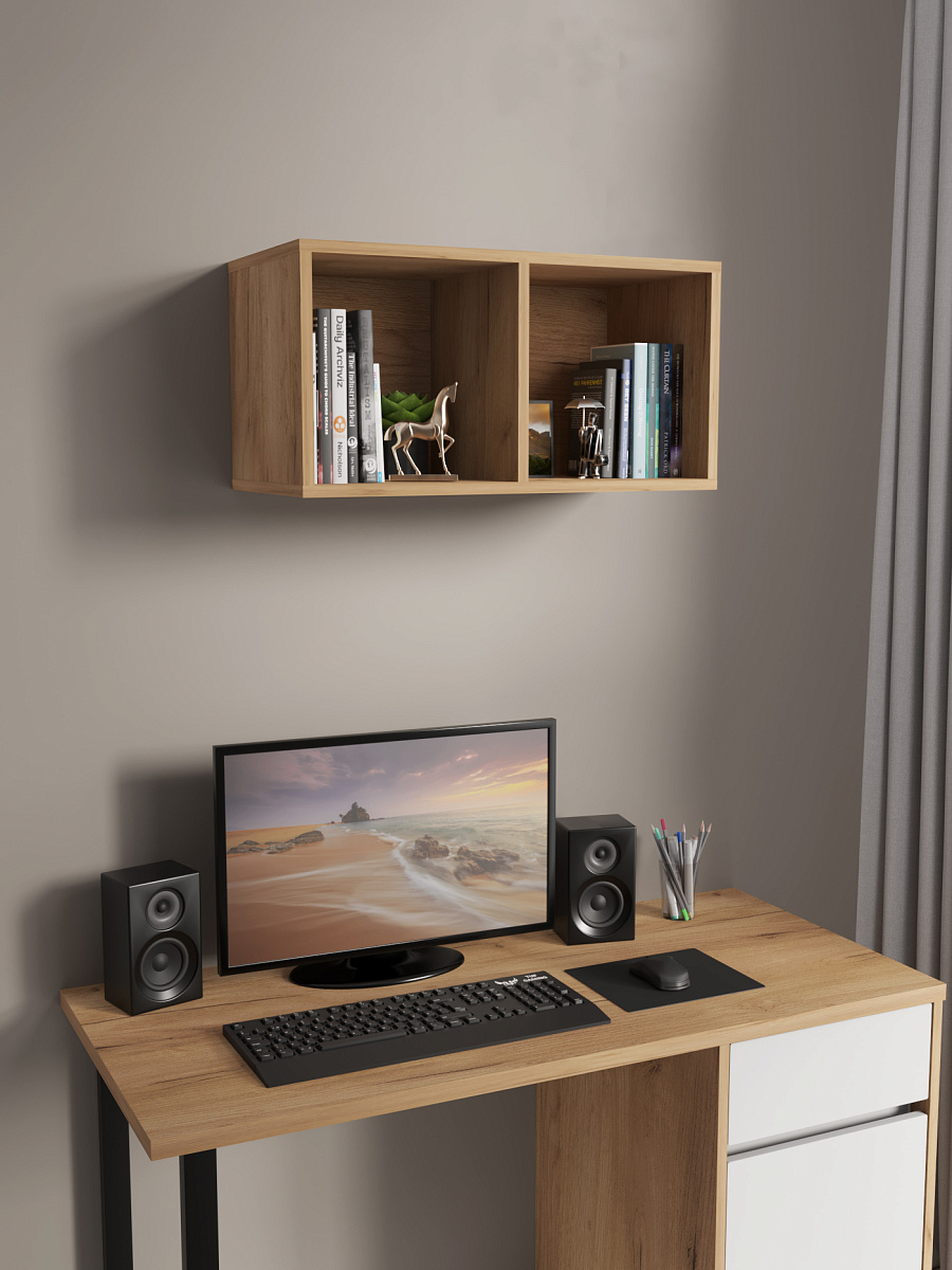 Полка П-01 дуб крафт золотой