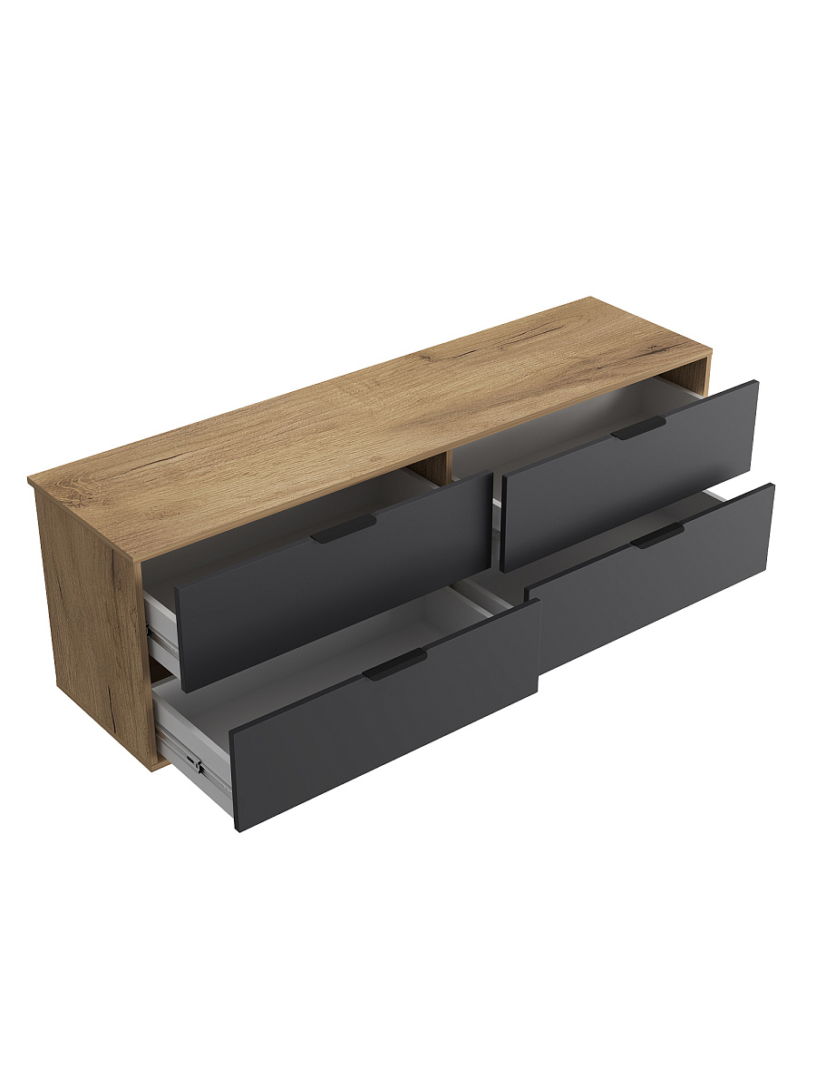 Тумба Оптима ОП-23 дуб крафт золотой/графит