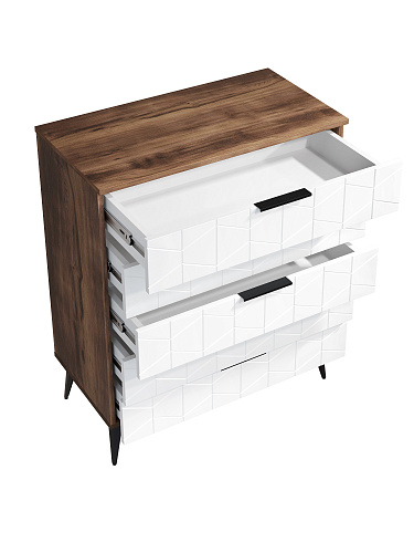 Комод Контемпо КТ-03 дуб барокко янтарный/бланж