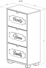 Тумба для обуви ДримСтар ДС-23 белое дерево