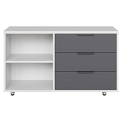 Тумба К-50 белый структурный/графит