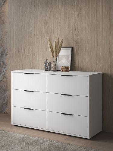 Комод Оптима ОП-15 (1202х426) белый структурный/меренга