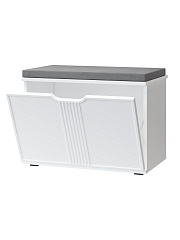 Тумба Эмилия ЭЛ-4К (с подушкой) белый структурный/меренга