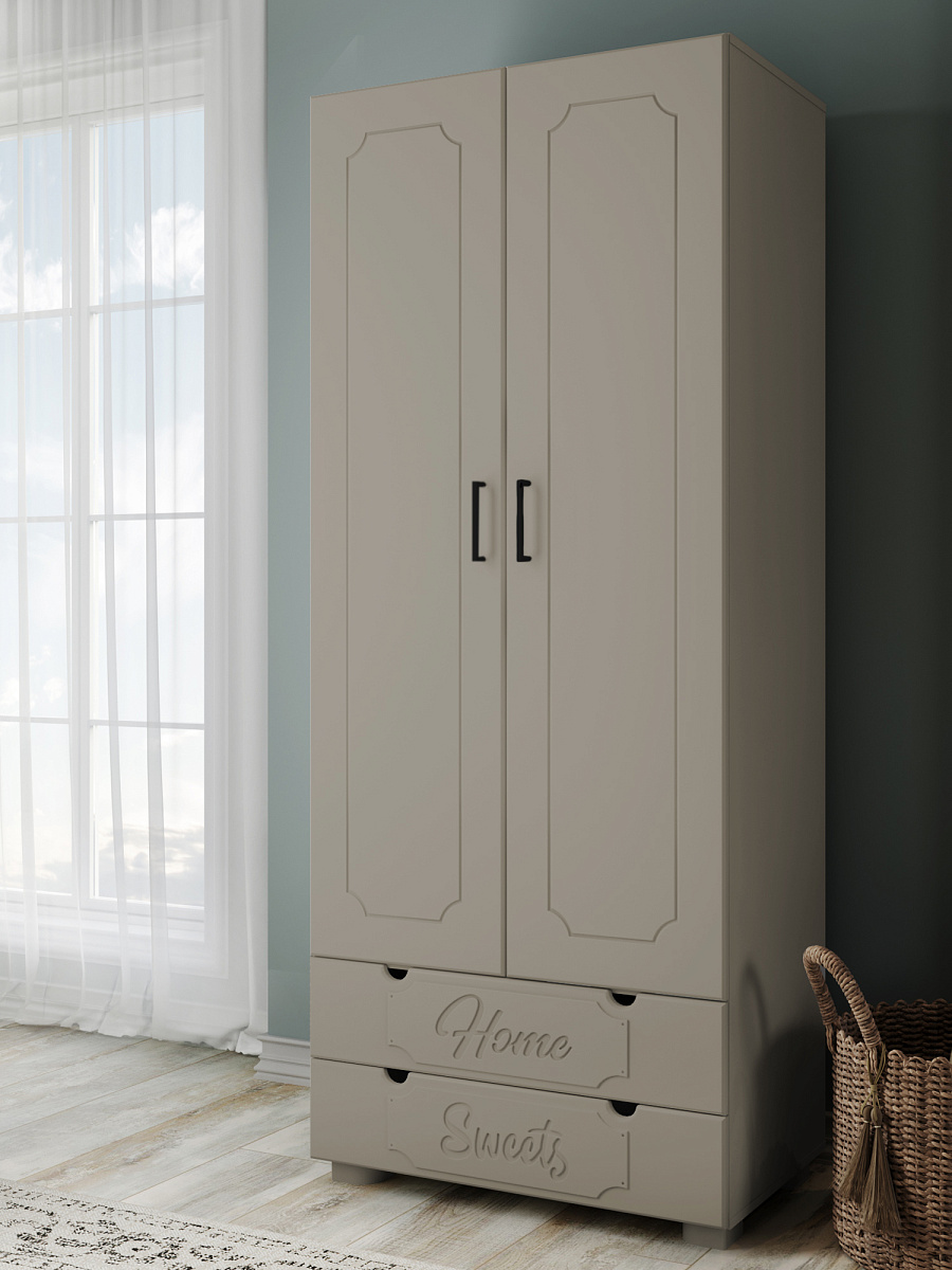 Шкаф для одежды ДримСтар ДС-60К глиняный серый/риолит