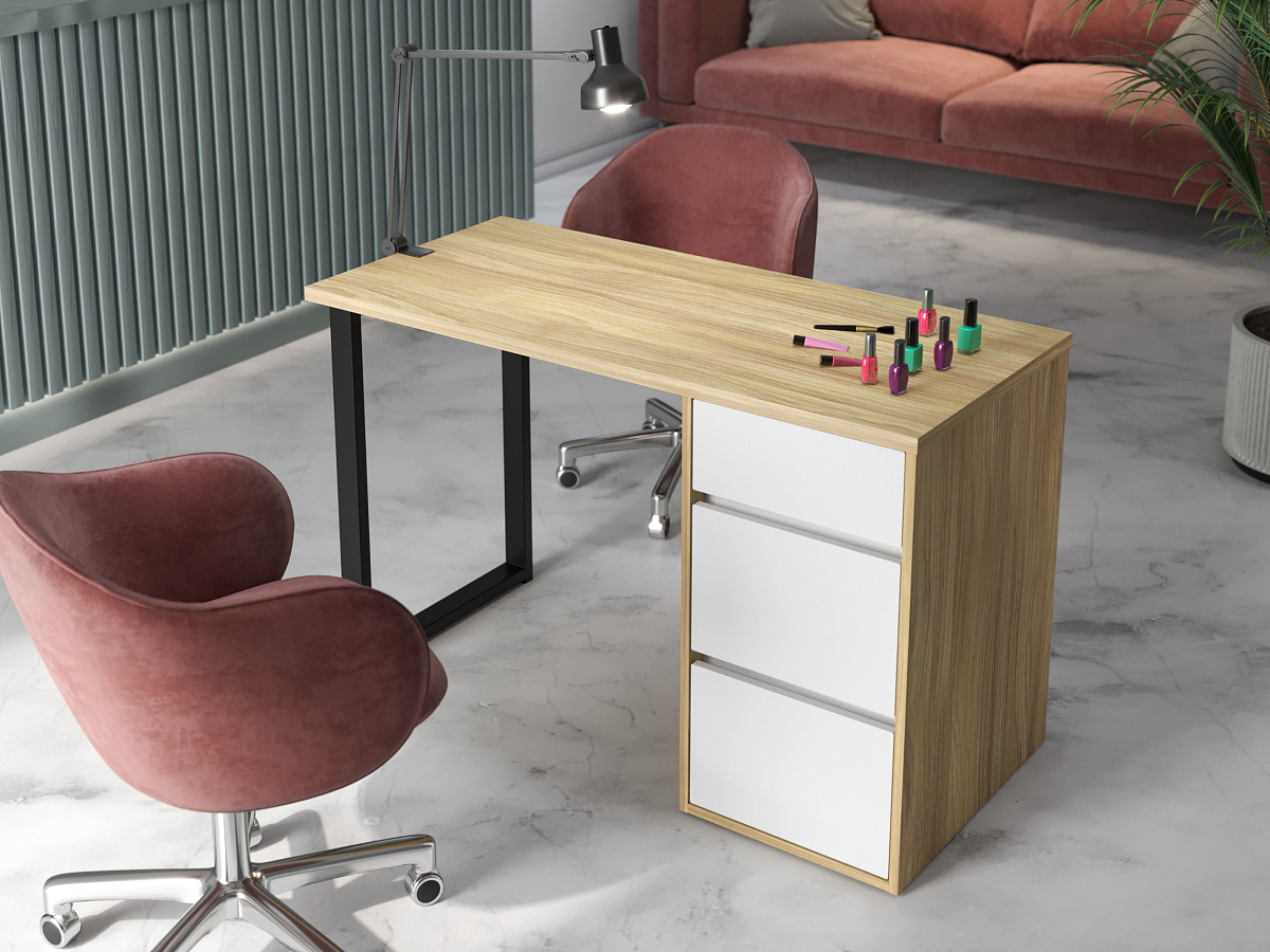 Стол С-401 блэквуд ячменный/меренга