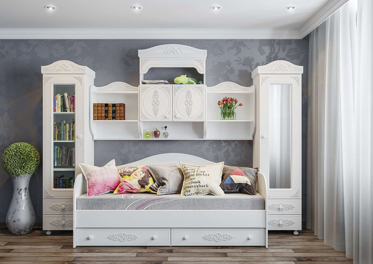 Кровать Ассоль АС-10 (2000х800) белое дерево