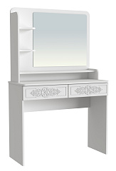 Туалетный столик с зеркалом Ассоль Лайт ТСН-2 белое дерево