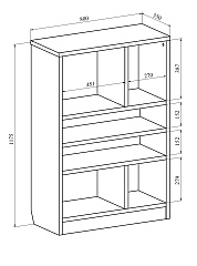 Стеллаж Виктория ВИ-5 дуб крафт золотой